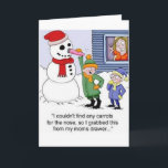 Humming Snowman Feestdagen Kaart<br><div class="desc">De humming van Snowman wenskaarten is de perfecte manier om je vakantiewensen over te brengen dit kerstseizoen.</div>