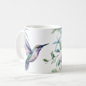 Humming vogel Bloemen schoonheid Koffiemok (Voorkant links)