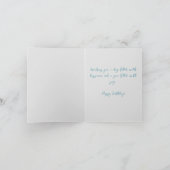 Humming vogel vliegen met bloemen Happy Birthday Kaart (Binnen)