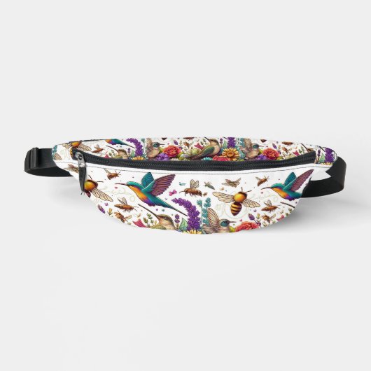 Humming vogels & Bijen Bloemen Heuptasje (Voorkant)