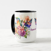 Humming Vogels met Mooie Bloemen Mok (Voorkant links)