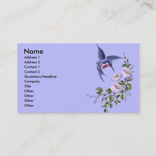 Hummingbird 2 Visitekaartjes (Voorkant)