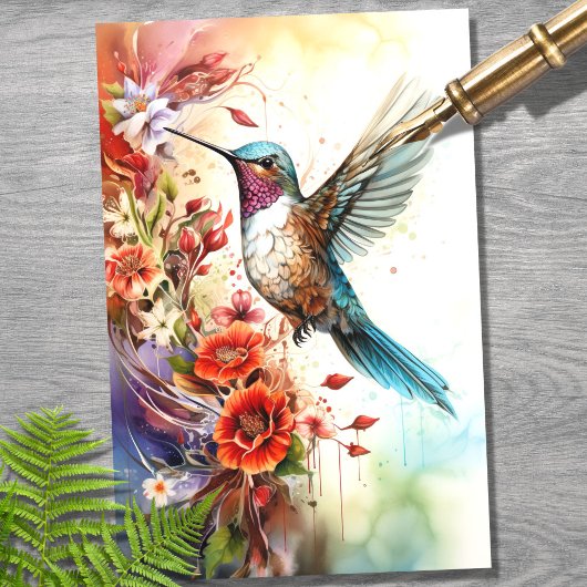 Hummingbird 4 Decoupage papier