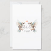Hummingbird Aangepast Trouwmenu (Achterkant)