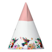 Hummingbird aangepaste tekst verjaardagsfeest feesthoedjes (Achterkant)