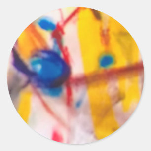 Hummingbird Abstract Jeff Hankamer Artjunkhaus Art Ronde Sticker