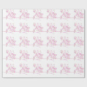 Hummingbird Abstract Roze Cadeaupapier (Vlak)