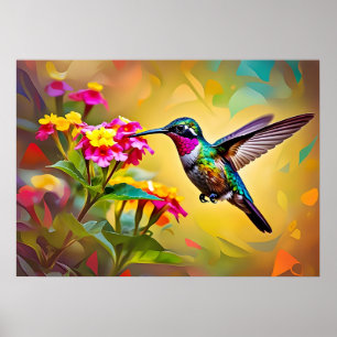 Hummingbird Abstracte kunst Poster