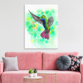 Hummingbird - acrylverf canvas afdruk (Insitu (Woonkamer))