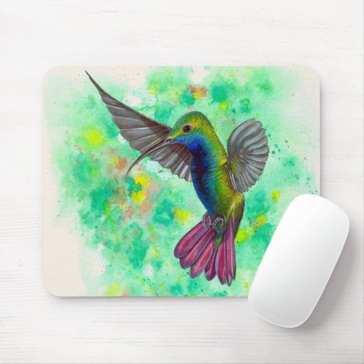 Hummingbird - acrylverf muismat (Met muis)