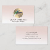 Hummingbird Aerial Yoga Instructor Blush Pink Visitekaartje (Voorkant / Achterkant)