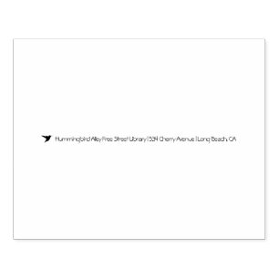 Hummingbird Alley Free Street Library Rubberstempel