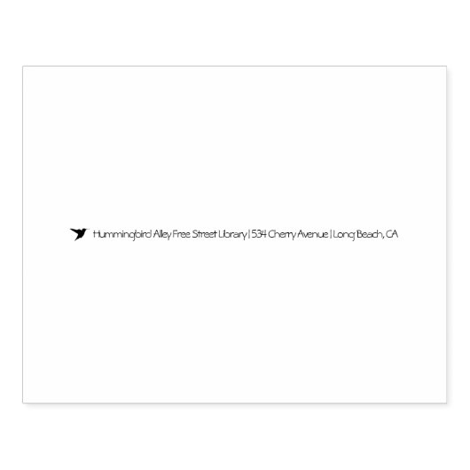 Hummingbird Alley Free Street Library Rubberstempel (Afrduk)