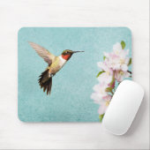 Hummingbird and Apple Blossom Muismat (Met muis)