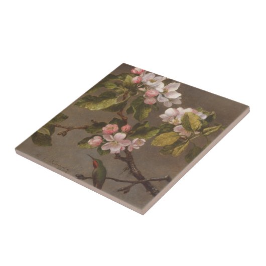 Hummingbird and Apple Blossom Tegeltje (Zijkant)