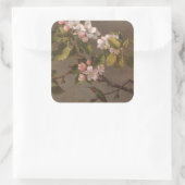 Hummingbird and Apple Blossom Vierkante Sticker (Tas)