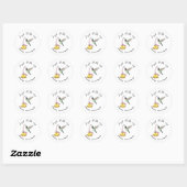 Hummingbird and Bells Ronde Sticker (Vel)