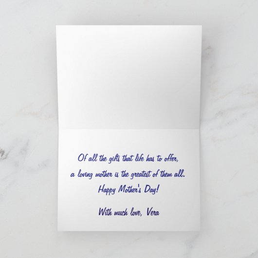 Hummingbird and Cactus Bloom Moederdag Kaart (Binnen)