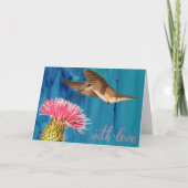 Hummingbird and Cactus Bloom Moederdag Kaart (Voorkant)