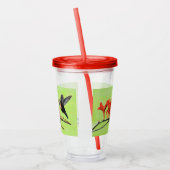 Hummingbird and Crocosmia Painting Acryl Drinkbeker (Links)