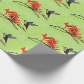 Hummingbird and Crocosmia Painting Cadeaupapier (Hoek)