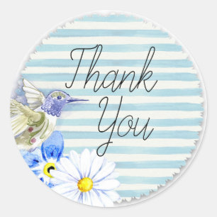 Hummingbird and Daisies Ronde Sticker