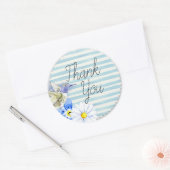 Hummingbird and Daisies Ronde Sticker (Envelop)
