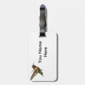 Hummingbird and Delphinium Bagagelabel (Achterkant verticaal)