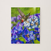 Hummingbird and Delphinium Legpuzzel (Verticaal)