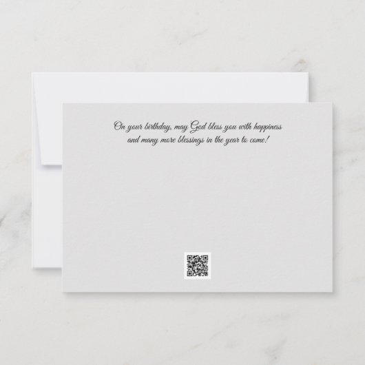 Hummingbird and Flower Birthday Kaart (Achterkant)