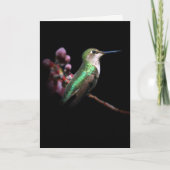 Hummingbird and Flower Denking about You Kaart (Voorkant)