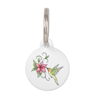 Hummingbird and Flower Huisdierpenning