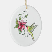 Hummingbird and Flower Keramisch Ornament (Rechts)