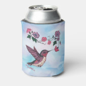Hummingbird and Flower Koelbox Blikjeskoeler (Blikje Achterkant)