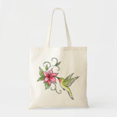 Hummingbird and Flower Tote Bag (Voorkant)