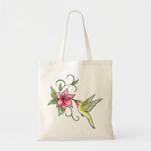 Hummingbird and Flower Tote Bag