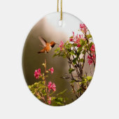 Hummingbird and Flowers Keramisch Ornament (Rechts)