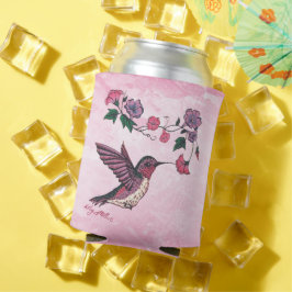 Hummingbird and Flowers Koelbox Blikjeskoeler
