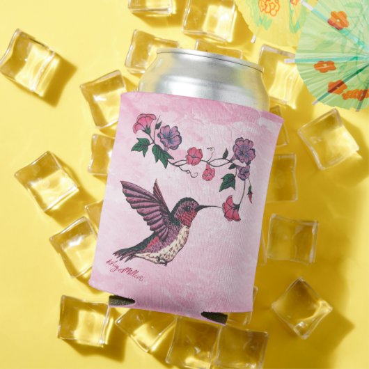 Hummingbird and Flowers Koelbox Blikjeskoeler (Insitu Zomer)