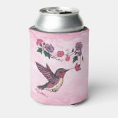 Hummingbird and Flowers Koelbox Blikjeskoeler (Blikje Achterkant)