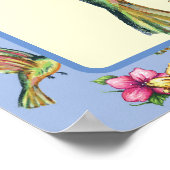Hummingbird and Flowers Poster (Hoek)