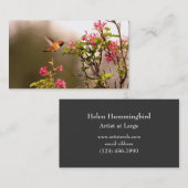 Hummingbird and Flowers Visitekaartje (Voorkant / Achterkant)