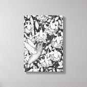 Hummingbird and fuchsia canvas afdruk (Voorkant)