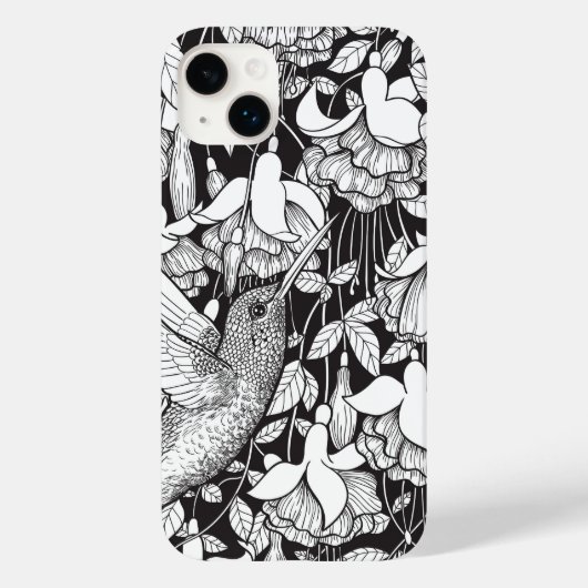 Hummingbird and fuchsia Case-Mate iPhone case (Achterkant)