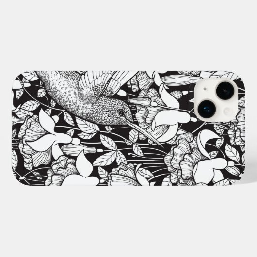Hummingbird and fuchsia Case-Mate iPhone case (Achterkant (horizontaal))