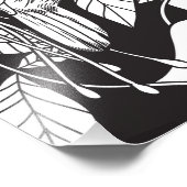 Hummingbird and fuchsia foto afdruk (Hoek)