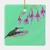 Hummingbird and Fuchsia Painting Keramisch Ornament (Achterkant)