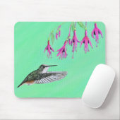 Hummingbird and Fuchsia Painting Muismat (Met muis)