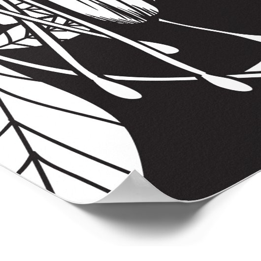 Hummingbird and fuchsia poster (Hoek)