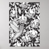 Hummingbird and fuchsia poster (Voorkant)